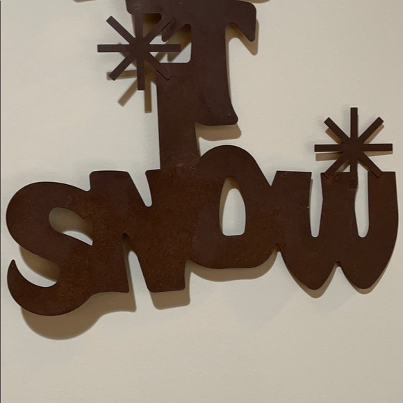 Rustic Metal *Let It Snow* Decor - Picture 5 of 7